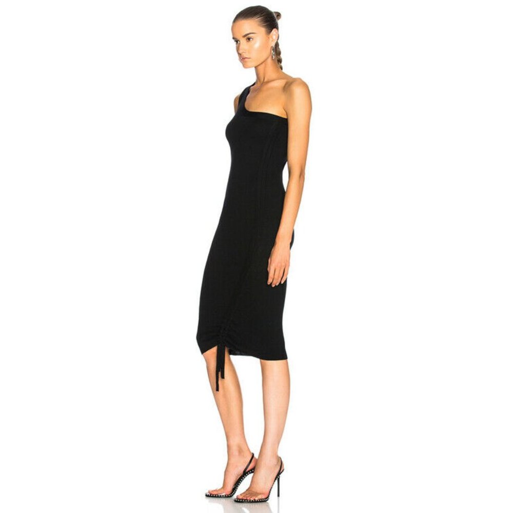 Alexander Wang Wool OneShoulder Ruched Dress - Picture 4 of 4
